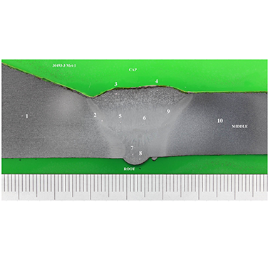 Figure 2. Map of hardness indentations