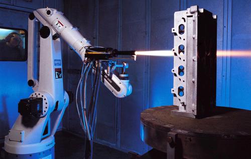 Scheme of the high velocity oxygen fuel (HVOF) spraying process