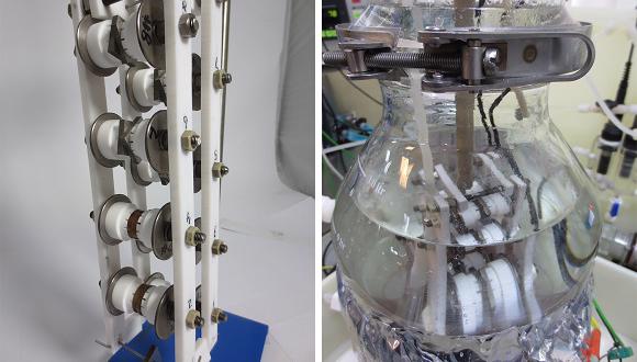 Figure 1. Assemblies of the test specimens that represent as closely as possible geometry and loading conditions that the heat exchanger experiences in service