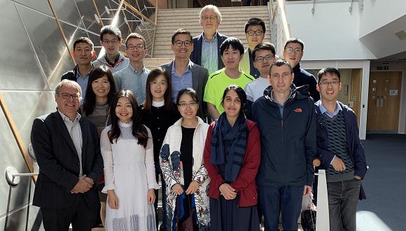 Fred Delany (front left) and the visitors from Imperial College London