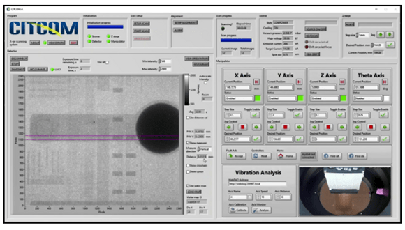 Figure 1. CITCOM X-ray system GUI