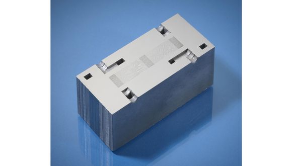 Figure 1. Cross sectioned microchannel heat exchanger