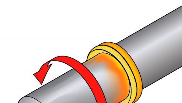 Schematic of rotary friction welding process