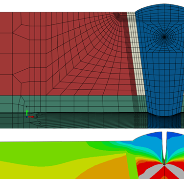 FEA of a crack in the girth weld of a clad pipe