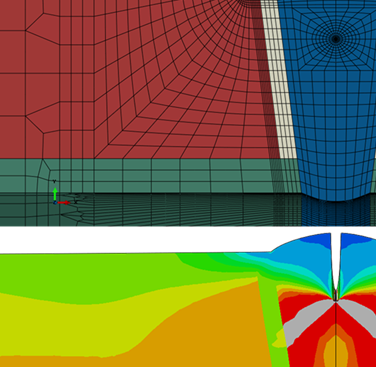 FEA of a crack in the girth weld of a clad pipe