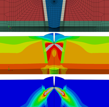 FEA of a crack in the girth weld of a clad pipe