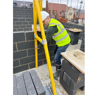 Figure 2. Brick Bud System being put into position.