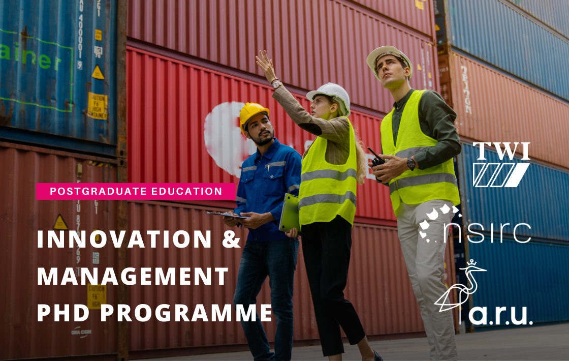 NSIRC Innovation and Management PhD Programme with Anglia Ruskin University and TWI. Photo: TWI / Canva 