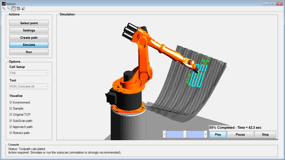 Robotic Path Planning For Ndt Of Complex Shaped Surfaces Twi
