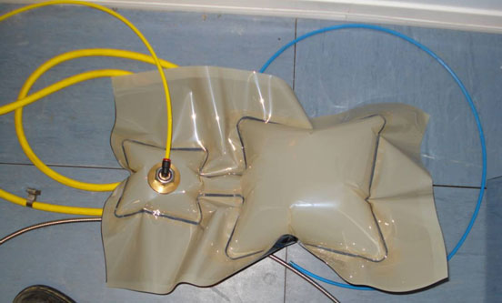 Fig 3. Inflated bag made from laser-welded APTIV PEEK film